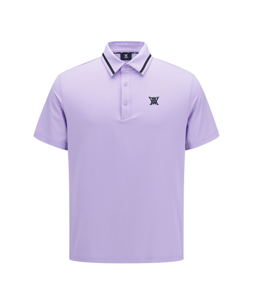 ANEW Golf: Men Back Triangular Point Short T-Shirt - Lavender