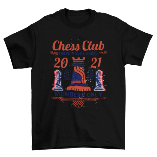 Chess club t-shirt design