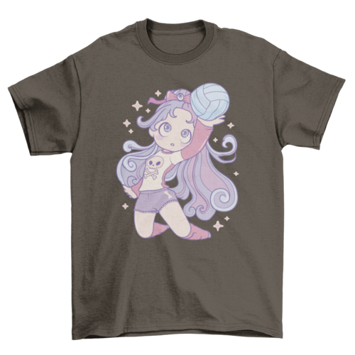 Volleyball player anime t-shirt