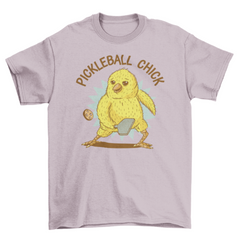 Chick playing pickleball sport t-shirt