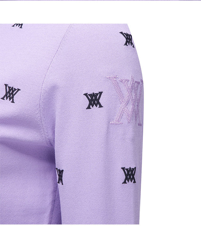 ANEW Golf: Women Monogram Logo Point Pullover Sweater - Lavender