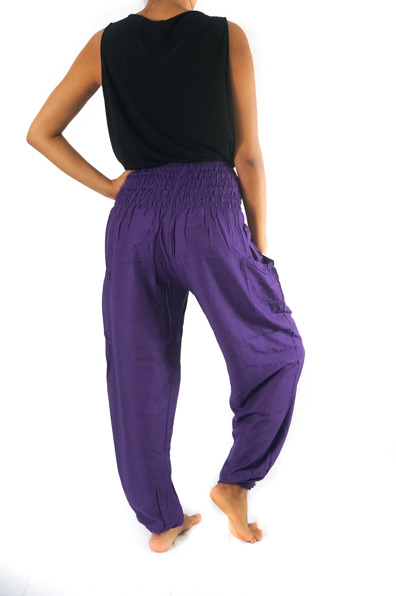 Purple Women Boho Pants Hippie Pants Yoga Pants Harem