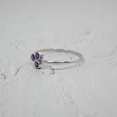 Amethyst Cluster Sterling Silver Ring