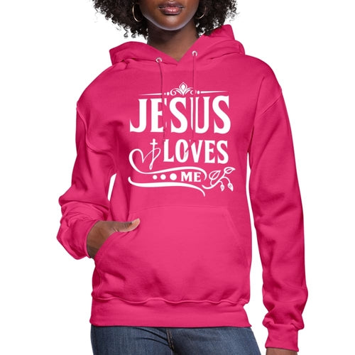 Womens Hoodie, Jesus Loves Me