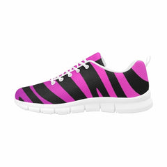 Uniquely You Womens Sneakers, Black Strip and Purple Running Shoes